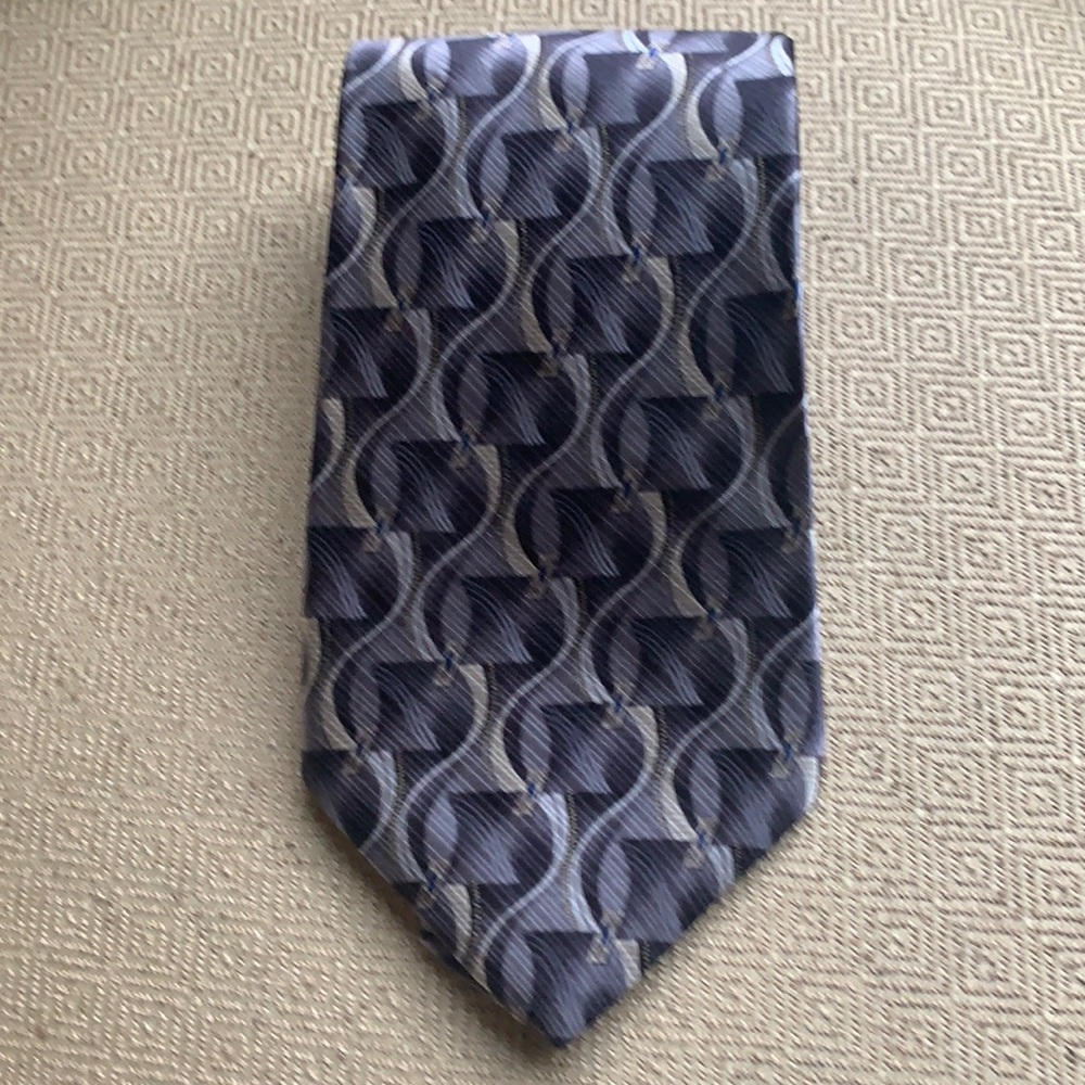 Navy and Light Blue Silk Tie